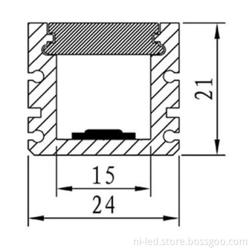 Waterproof LED Aluminum Profile for Furniture Lighting